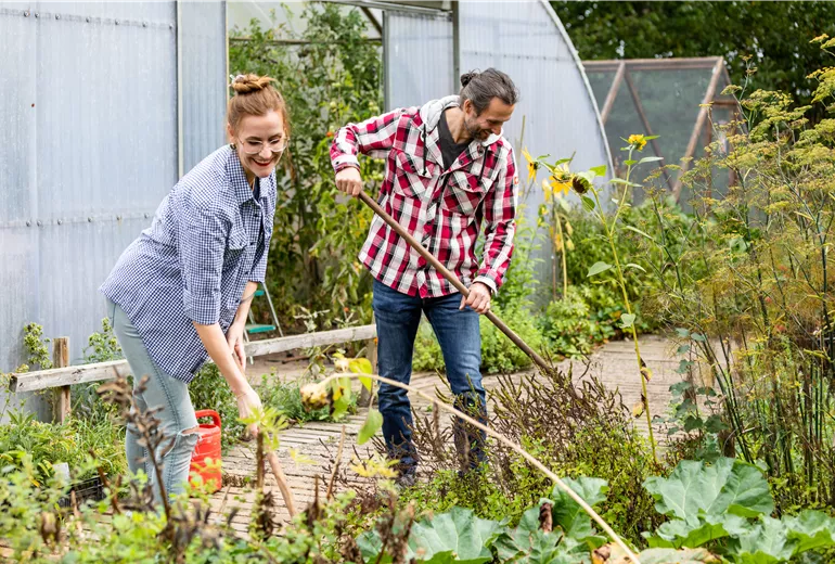 Gartenarbeit im Herbst